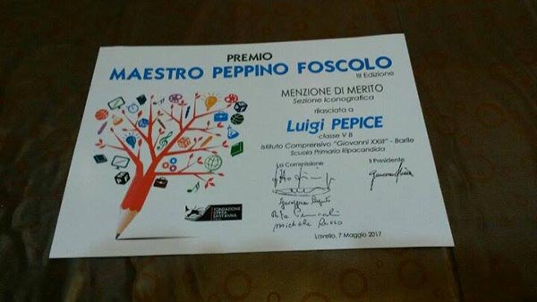 Ripacandida la menzione di merito per Luigi Pepice